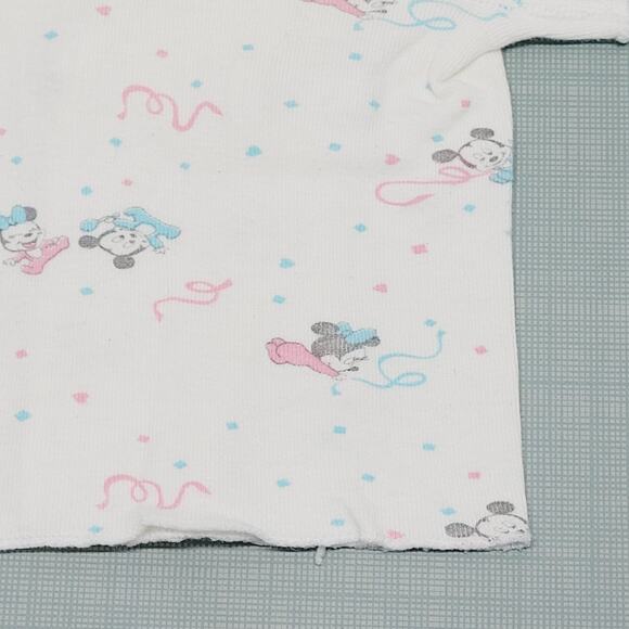 Vtg 80s Dundee Disney Babies Snap Cross Body Crib Shirt NB Mickey Minnie Mouse - Picture 11 of 12